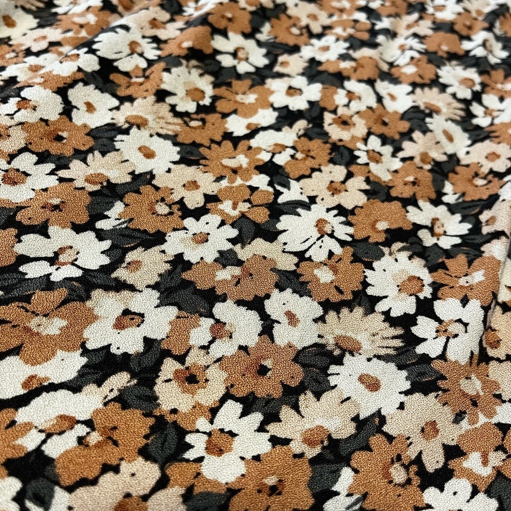 URBAN Romantics Floral A-Line Skirt - Black and Tan - Picture 3 of 3
